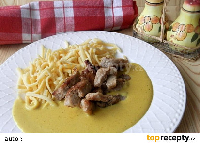 Vepřové nudličky s kari omáčkou