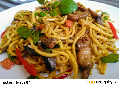 Barevná čínská pánev se žampiony aneb 2 v 1