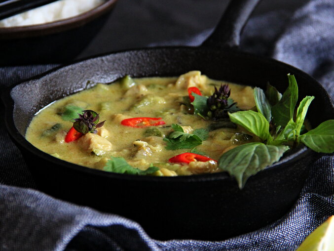 Thajské zelené kari (green curry)