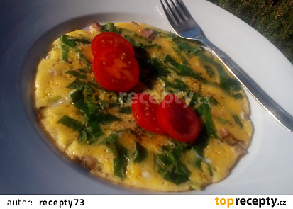 Vaječná omeleta (nejen) s medvědím česnekem