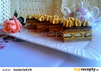 Karamelové řezy s piškoty