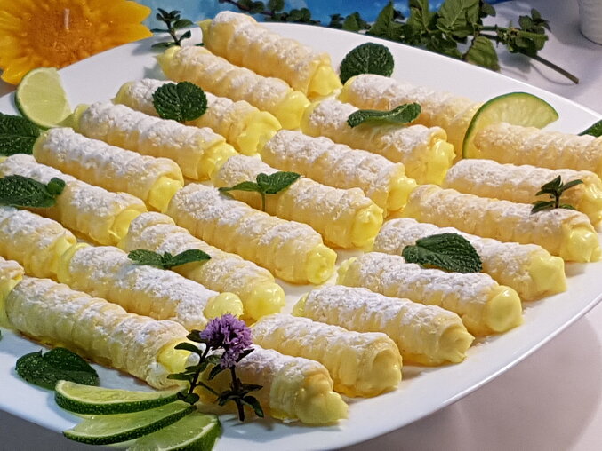 Mini trubičky s citronovým krémem