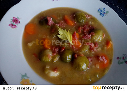 Kapustičková polévka se zeleninou a červenou čočkou