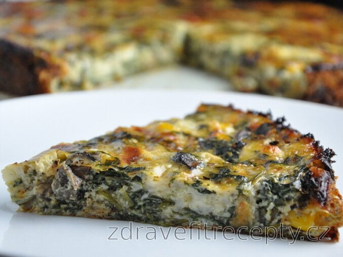 Špenátový quiche bez mouky