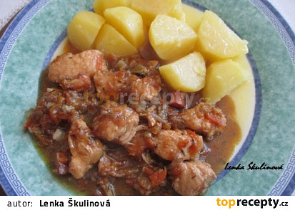 Kuřecí kousky na černém pivu