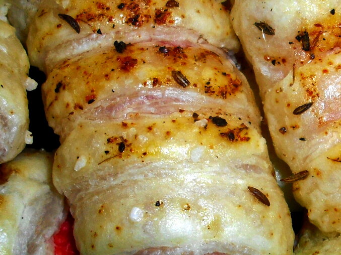 Surimi tyčinky v kabátě z listového těsta