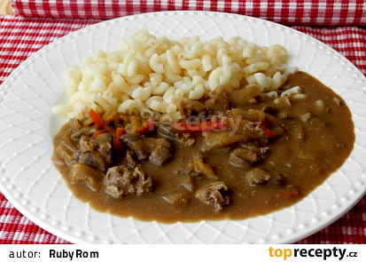 Kuřecí játra s lečem