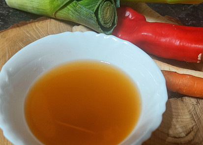 Zeleninový bujón SOUS-VIDE k zamražení