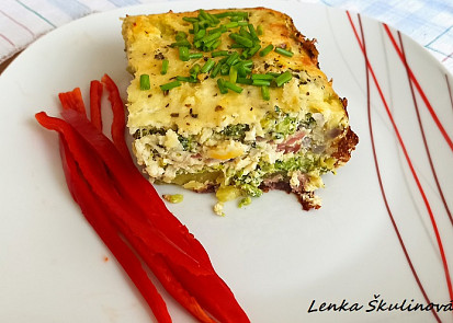 Zapečená brokolice se slaninou