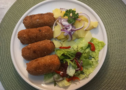 Krokety z pečeného masa