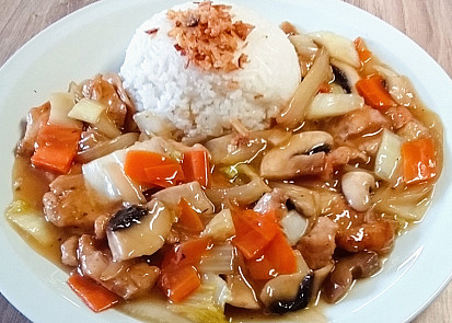 Kuřecí maso na žampionech jako z čínské restaurace