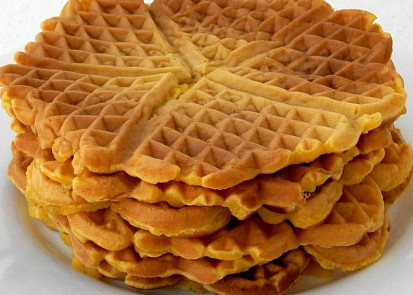 Jablkové vafle s jablkovým pyré