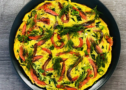 Lososová frittata