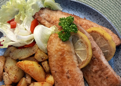 Tilápie na másle a citronu