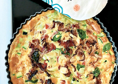 Quiche s cuketou a rajčaty