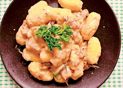 Noky s houbovým ragú