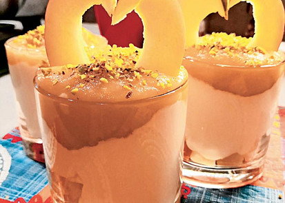 Zimní dezert s jablky