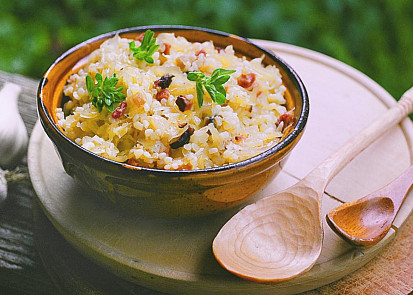 Podvojanský bulgur se zelím