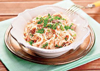 Pomazánka se zeleninou a uzenou makrelou