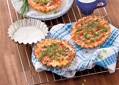 Slaný koláč s hráškem