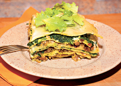 Lasagne s masovo-jáhlovou náplní