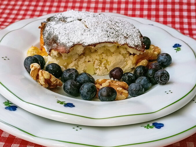 Pečený tvaroh s jablky a ořechy (vhodné pro diabetiky)