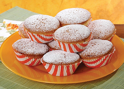 Muffiny plněné brusinkovým džemem