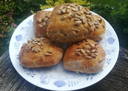 Kváskové slunečnicové kostky