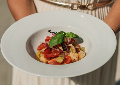 Panzanella s vanilkovým olejem