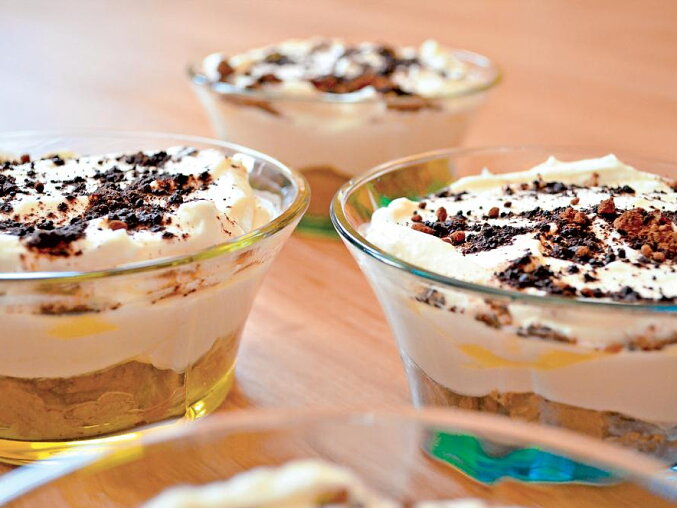 Tříbarevné tiramisu