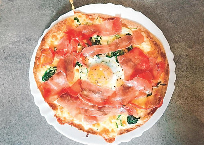 Fofr pizza se špenátem