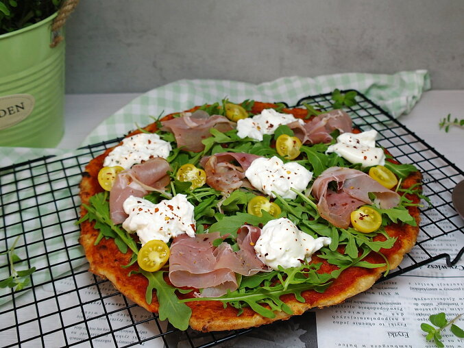 Cottage pizza s celozrnnou moukou