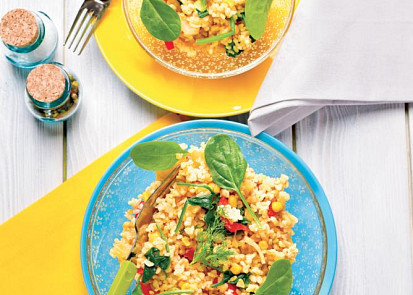 Bulgur s kedlubnou a fenyklem