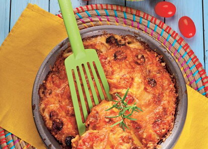 Bramborový gratin s rajčaty
