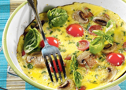 Bazalková frittata