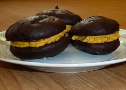 Čokoládové dortíčky s dýňovým krémem