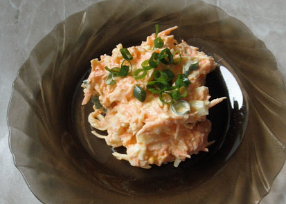 Mrkvová pomazánka s vajíčkem a sýrem