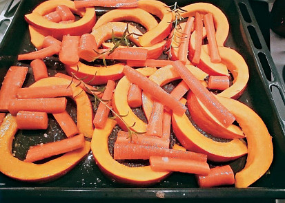 Pečená dýně s mrkví