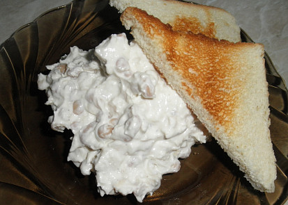 Křenové fazole s kuřecím masem