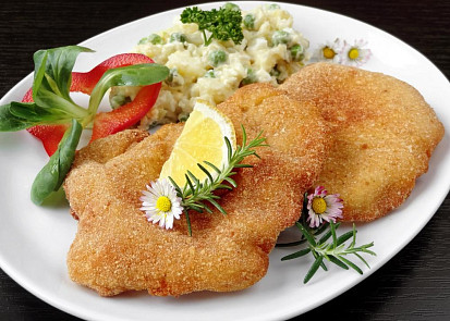 Plněné dančí řízky