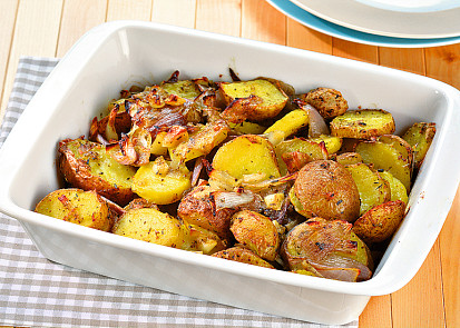 Brambory se šalotkami