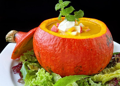 Dýňová polévka s jablky