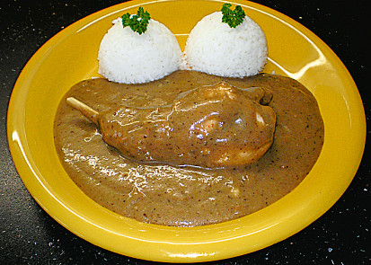 Králík v houbové omáčce