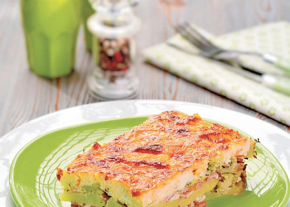 Zapečené brambory s brokolicí