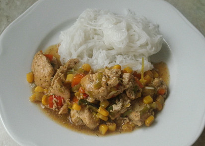 Kuřecí s adžikou a kukuřicí