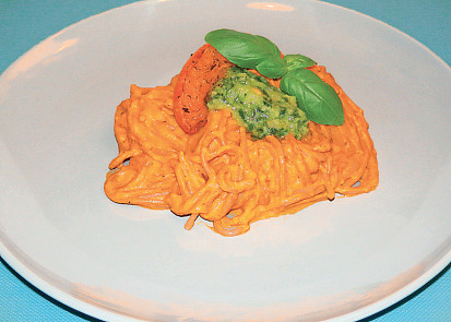 Špagety s pečenou dýní