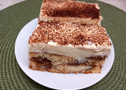 Pudinkové řezy se smetanovým krémem