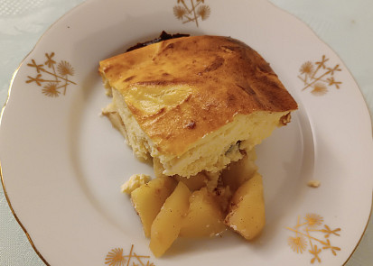 Tvarohový nákyp s jablky