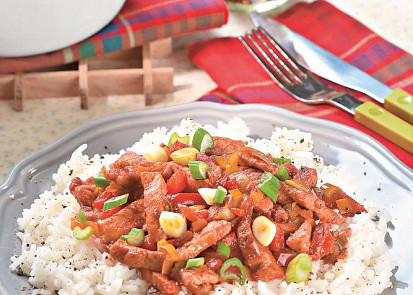 Ostrá masová směs s rýží