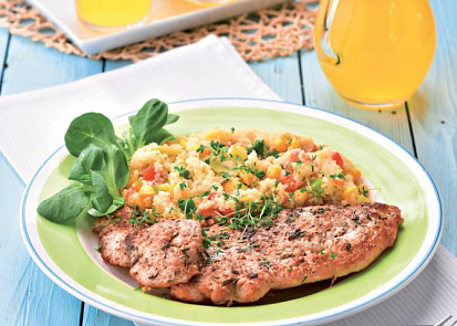 Krůtí steak se zeleninovým kuskusem